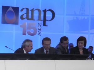 Marco Antônio Almeida, indicado para presidência do conselho da PPSA, Edison Lobão, Ministro de Minas e Energia, e Magda Chambriard, diretora-geral da ANP.