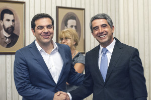 Greek Prime Minister Alexis Tsipras on official visit to Bulgaria with few of his ministers for a meeting between the two governments.